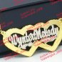 PERSONALIZED 14K GP TWO 2 NAMES COUPLE DOUBLE HEART NAME NECKLACE