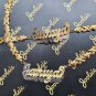PERSONALIZED 14K GOLD PLATED SINGLE XO HUGS N KISSES NAME NECKLACE BRACELET SET