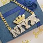 PERSONALIZED 14K GP 3D DOUBLE PLATED BLOCK NAME NECKLACE W/ROLEX CROWN UNISEX