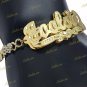 PERSONALIZED 14K GP DOUBLE PLATED XO HUGS AND KISSES NAME NECKLACE BRACELET SET