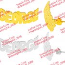 Personalized 18K Gold Plated / Sterling Silver Curved Name Studs stud Earrings G