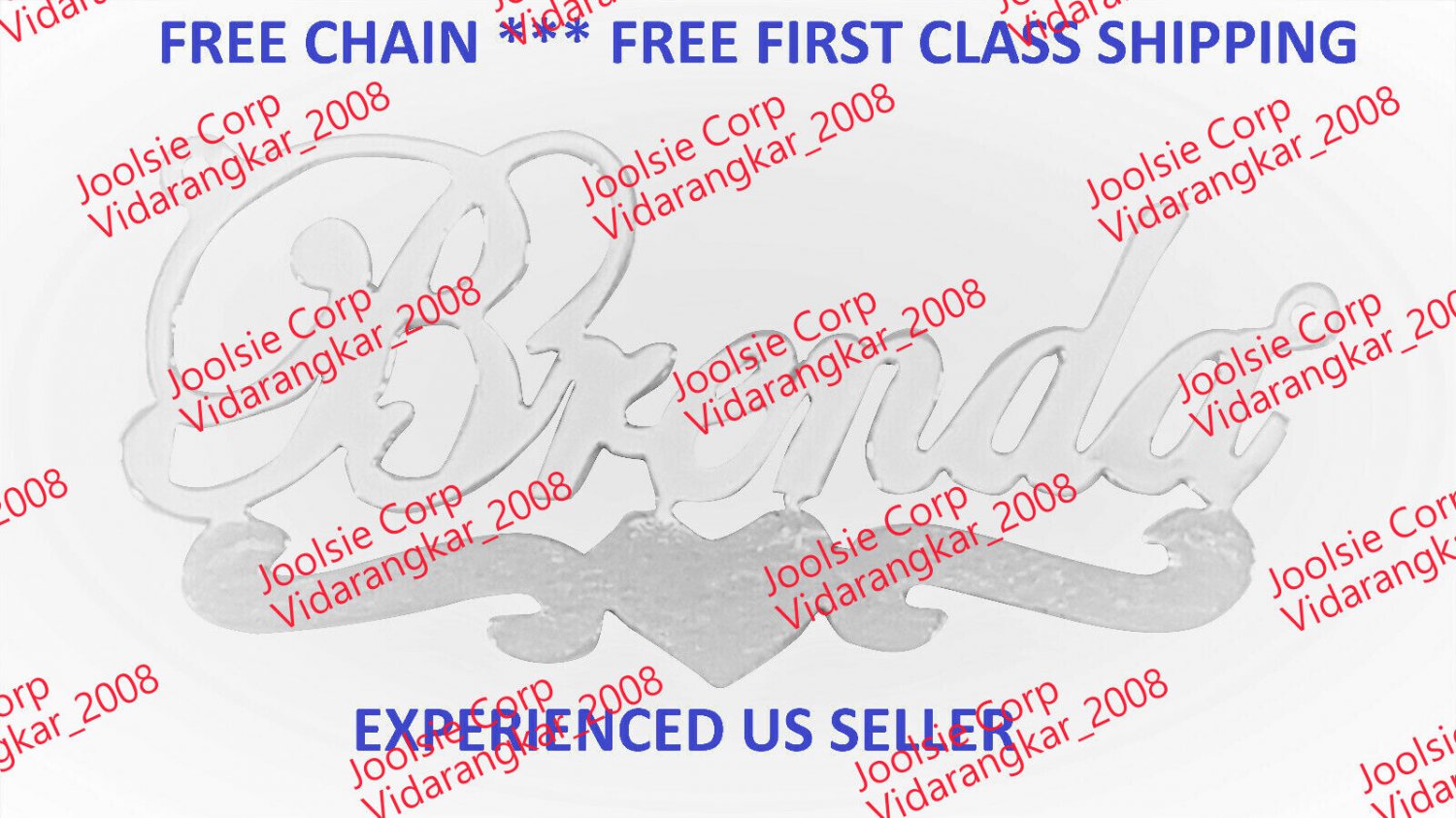 PERSONALIZED STERLING SILVER NAME PLATE CHAIN NECKLACE *ANY NAME * US SELLER