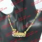 PERSONALIZED 14K GOLD PLATED DOUBLE 3D NAME NECKLACE BRACELET SET , ROLEX CROWN