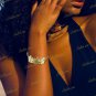 PERSONALIZED 14K GOLD GP FIGARO/CUBAN/FLAT LINK DOUBLE 3D NAME PLATE BRACELET LD
