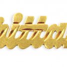 PERSONALIZED 14K GOLD PLATED ANY NAME SINGLE PLATE NECKLACE FREE CHAIN US SELLER