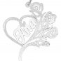 PERSONALIZED 14K GOLD GP NAME PLATE CHAIN ROSE FLOWER NECKLACE GIFT ANY NAME