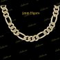 PERSONALIZED SILVER FIGARO/CUBAN/FLAT LINK DOUBLE 3D NAME PLATE BRACELET LD