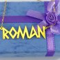 PERSONALIZED 18K GOLD PLATED ROMAN/GREEK STYLE ANY NAME PLATE NECKLACE US SELLER