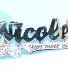 PERSONALIZED  STERLING SILVER NAME PLATE CHAIN NICOLE
