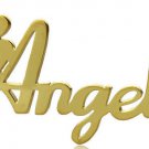 PERSONALIED 18K GOLD PLATED NAME PLATE NECKLACE ANY NAME * Fancy heart US SELLER