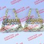 PERSONALIZED 14K GP 2" (medium) TRIANGLE BAMBOO DOOR KNOCKERS ANY NAME EARRINGS