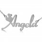 Personalized 18K Gold Plated / Sterling Silver Name Plate Necklace Fiolex Girls
