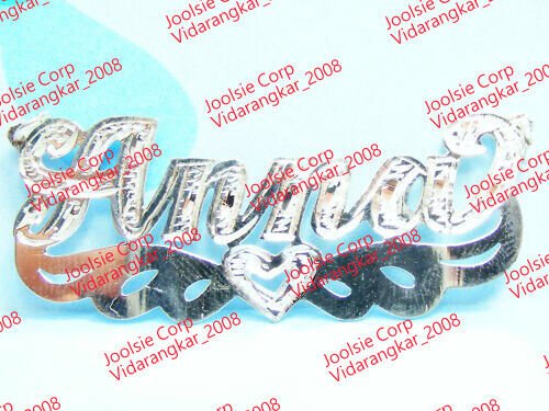 PERSONALIZED STERLING  SILVER NAME PLATE NECKLACE CHAIN * ANY NAME * US SELLER