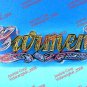 PERSONALIZED GOLD PLATED NAME PLATE NECKLACE W/ COLOR PLASTIC ONYX BACKGROUND