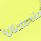 PERSONALIZED  SILGLE 18K GOLD GP  NAMEPLATE NECKLACE