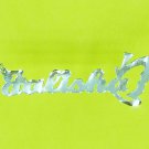 PERSONALIZED SINGLE STERLING SILVER  NAME PLATE NECKLACE FREE CHAIN BUTTERFLY