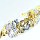 PERSONALIZED HEART NAME BRACELET HUGS AND KISSES XOXO
