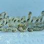 PERSONALIZED 14K GOLD PLATED 1" STUD NAME EARRINGS ANY NAME UP TO 7 LETTERS