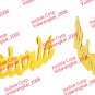 Personalized 18K Gold Plated / Sterling Silver Curved Name Studs stud Earrings