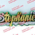 PERSONALIZED 14K GOLD PLATED ONYX / ACRYLIC NAME PLATE NECKLACE *ANY NAME /COLOR