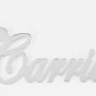 Personalized 18K Gold Plated / Sterling Silver Name Plate Necklace Carrie Style