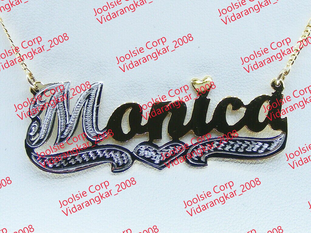 PERSONALIZED  SILGLE 18K GOLD PLATED NAMEPLATE NECKLACE * ANY NAME * US SELLER