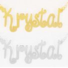 Personalized 18K Gold Plated / Sterling Silver Name Necklace Retro Style Curly