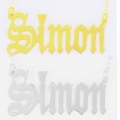 Personalized 18K Gold Plated / Sterling Silver Name Necklace Old English Font