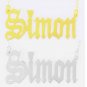 Personalized 18K Gold Plated / Sterling Silver Name Necklace Old English Font