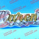 PERSONALIZED 14K GP ONYX / ACRYLIC NAME PLATE NECKLACE *ANY NAME /COLOR