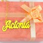 PERSONALIZED 18K GOLD PLATED ANY  NAME PLATE NECKLACE  US SELLER ACTONIA STYLE