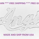 PERSONALIZED STERLING SILVER NAME PLATE CHAIN NECKLACE COLA STYLE ** US SELLER