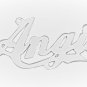 PERSONALIZED STERLING SILVER NAME PLATE CHAIN NECKLACE COLA STYLE ** US SELLER