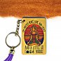 Cute Custom Made Funny Peace & Love Wooden Keychain