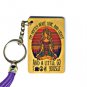 Cute Custom Made Funny Peace & Love Wooden Keychain