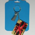 Custom Breast Cancer Ribbon and Cross Awereness Keychain