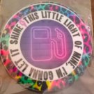 Set of 2  Funny Car Coasters "This Little Light of Mine..."