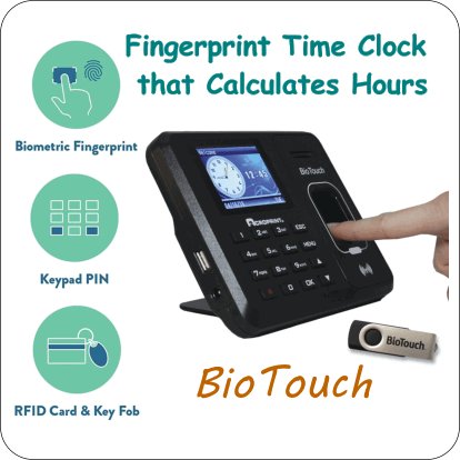 BioTouch Fingerprint Time Clocks for Small Business