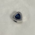 Pandora blue heart pendant
