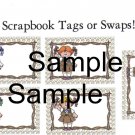 Brownie Girl Tags