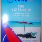 ONUR AIR - TURKISH AIRLINE - 2007 SUMMER TIMETABLE