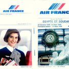AIR FRANCE - 1988-89  EGYPT & SOUDAN TIMETABLE - RARE
