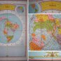 AIR AGE MAP OF THE WORLD - '30-'40 ERA - POLAR PROJECTION