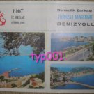 TURKISH MARITIME LINES - 1967 INTERNAL LINES SAILING SCHEDULE & FARES