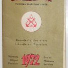 TURKISH MARITIME LINES - 1972 INTERNAL LINES SAILING SCHEDULE