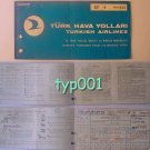 TURKISH AIRLINES - 1973 ISTANBUL - IZMIR ONE WAY TICKET - TURQUISE - RARE