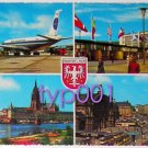 PAN AMERICAN WORLD AIRWAYS - 1969 B-707 FOUND THE FRANKFURT AIRPORT MULTIVIEW POSTCARD