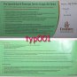EMIRATES AIRLINES - 2004 VISA SPONSORSHIP & PASSENGER SERVICE COUPON FOR DUBAI