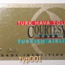 TURKISH AIRLINES - COURTESY BAGGAGE ID CARD OF THE WORLD RENOWNED CARTOONIST OGUZ ARAL (1936-2004)