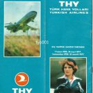 TURKISH AIRLINES - 1976-1977 WINTER SYSTEM TIMETABLE - RARE